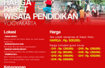 Harga Paket Wisata Pendidikan di Yogyakarta